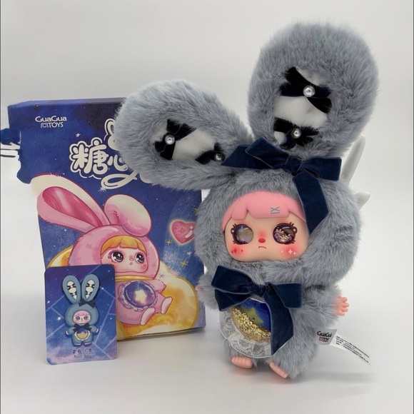 Gua Gua Other - GuaGua plush series * Sesame Bunny* w/ RARE special eyes - NEW W/ TAGS